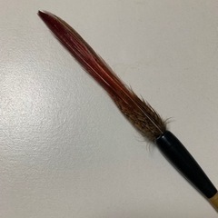 【貸します】赤鶏羽根筆　希少品　1度だけ使用しました - 直方市