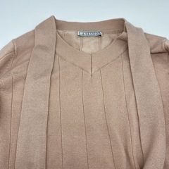 サーモンピンク　ボウタイニットの画像