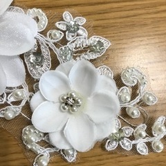 ウェディング　ヘッドドレス　刺繍　の画像