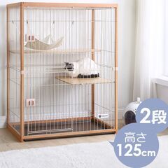木製キャットケージと猫用システムトイレをセットでお譲りします。