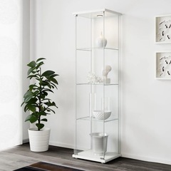 IKEA DETOLF デトルフ　ガラス　棚　コレクションケース
