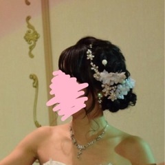 ヘッドドレス　ウェディング　ブライダル　花　髪飾りの画像