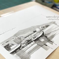 【京都水彩画塾】1月23日（日）「単色で漁港を描く」ワークショップ！の画像