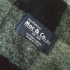 【美品】Mac&Co.S.r.l イタリア製 スライバー ニット ジレ ブラック系チェックの画像
