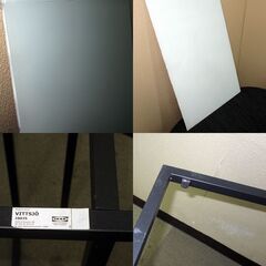 売却済み【取りに来ていただける方限定】IKEA★サイドテーブル★VITTSJO★天板ガラス★ブラック(0Z0245)Aの画像