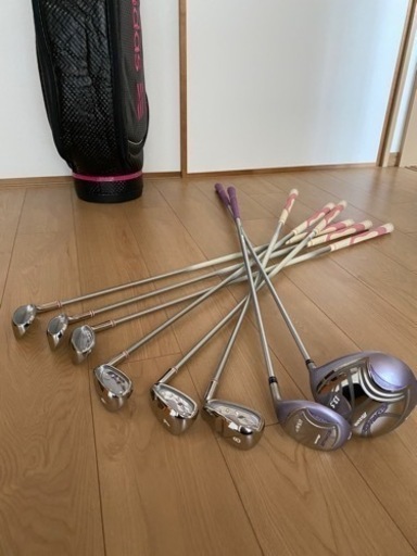 レディースゴルフハーフセット、バッグ、シューズ