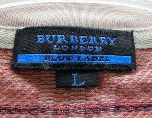 バーバリー ブルーレーベル/BURBERRY BLUELABEL メンズ 半袖カットソー Lサイズ ブラウン系 チェック柄 札幌 西野店