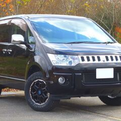 ★新品ロックケリー16インチAW・新品ブロックタイヤ★　デリカD：5　シャモニー4WD　純正HDDナビ　フルセグTV　B・F・Sカメラ　予備検査付の画像