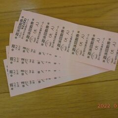 苫小牧市日新温水プール　旧回数券(６枚綴り)　大人用　５冊セット