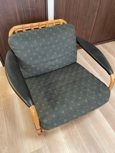 アンティーク ラタンチェア(ロータイプ)