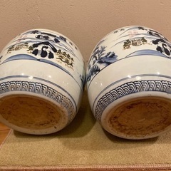 ２個セット火鉢　水鉢　陶器の画像