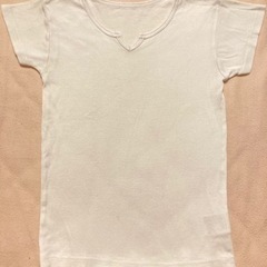 
子ども肌着 120 白 4枚 /半袖 綿100% イオンの画像