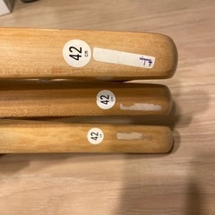 無料0円　木内製作所　木製ハンガー42cm 3本の画像