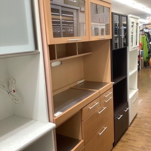 レンジボード　ワイド２枚扉　ナチュラル