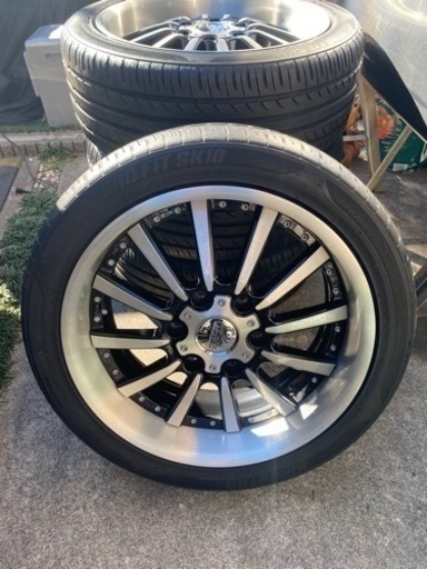 ハイエース200系 18インチ 7.5J 35  深リム 中古タイヤ・ホイール４本セット