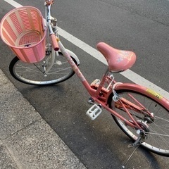 子供用自転車　ピンクの画像