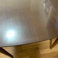 ニトリ 2人用ダイニングテーブル ダークブラウンの画像