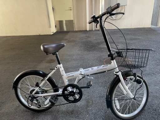 折り畳み自転車　ホワイト