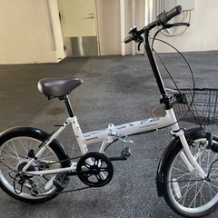 折り畳み自転車　ホワイト