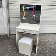三面鏡ドレッサー　ホワイトドレッサー