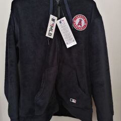 新品未使用　メンズ　カジュアルウェア　パーカー　エンゼルス　MLB ANGELS　LLサイズ　紺の画像