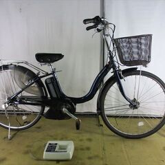 B643★整備済み　中古電動自転車　YAMAHA　PAS　ナチュラ　ネイビー　バッテリー新品付き★【26インチ】