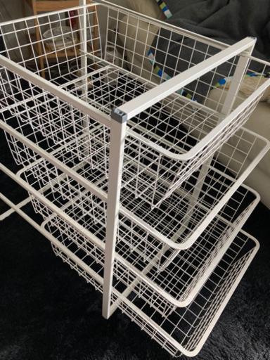 IKEA ラック　シェルフ　ワイヤーバスケット