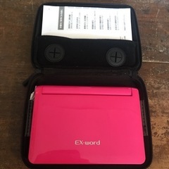 【売り切れました】カシオ電子辞書　エクスワード　XD-N3800 ピンク　中学生モデル　ケース付の画像