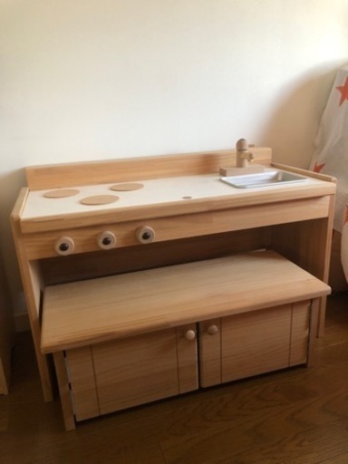 木製　おままごと　キッチン