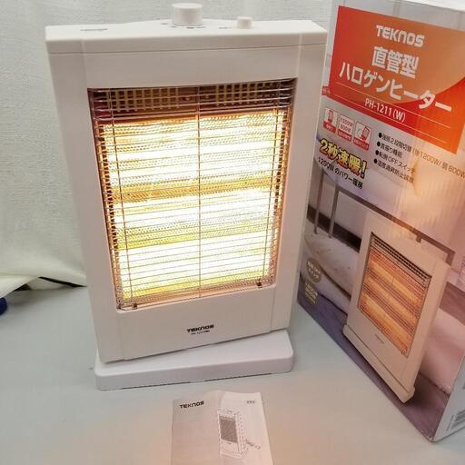 2803  ハロゲンヒーター TEKNOS PH-1211(W)  1200W管3灯　ストーブ