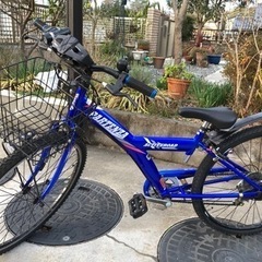 子供用自転車　26インチ青系