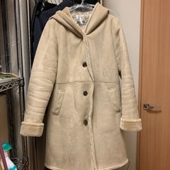 レディース　ムートンコート　ベージュ　38サイズ
