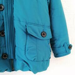 Branshes/ブランシェス☆ファー付きフード中綿ジャケットアウターコートブルー［サイズ90］定価約9000円の画像