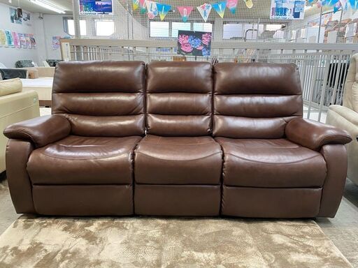 【愛品館 江戸川店】ニトリ ３P電動ソファ ID：156-018294-007