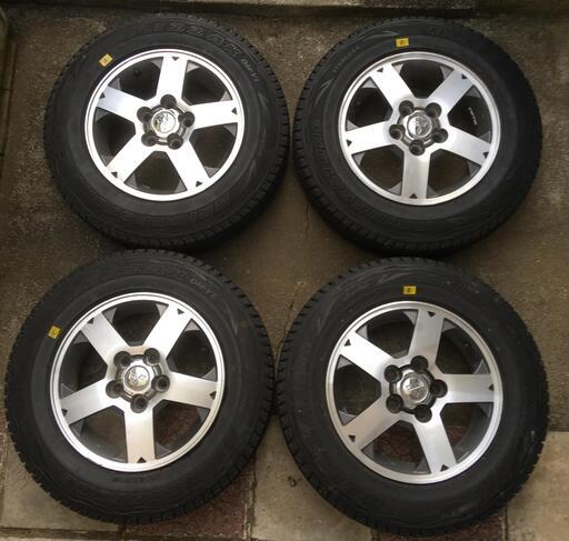 三菱パジェロミニ純正アルミホイール（スタッドレスタイヤ付き）セット４本　175/80R15