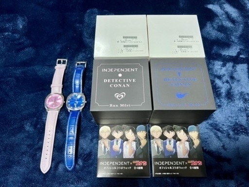 INDEPENDENT × 名探偵コナン オフィシャルコラボ　ウォッチ　工藤新一モデルNo.100 毛利蘭モデルNo.449