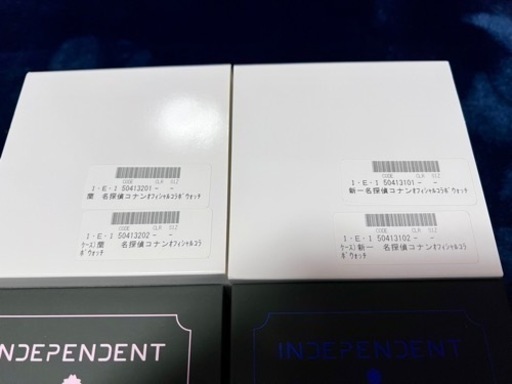 INDEPENDENT × 名探偵コナン オフィシャルコラボ　ウォッチ　工藤新一モデルNo.100 毛利蘭モデルNo.449