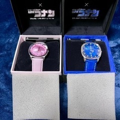 INDEPENDENT × 名探偵コナン オフィシャルコラボ　ウォッチ　工藤新一モデルNo.100 毛利蘭モデルNo.449の画像
