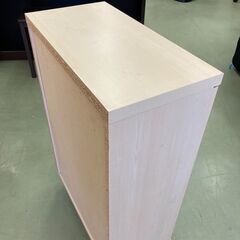 【リサイクルショップ　ピカソ　小松原】小型　食器棚キャビネット　ナチュラル★6536★の画像