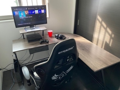 【値下げしました】ゲーミングpcとゲーミングモニターL字デスクとゲーミングチェアと