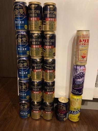 ビール16本と酎ハイ2本、ハイボール1本