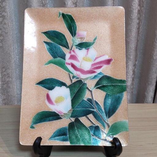 Sale!-2/20 七宝　絵皿　寒椿