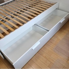 2/7まで限定　IKEA 収納付きダブルベッドフレーム