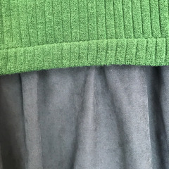 値下げ　緑×紺　ワンピース　Mの画像