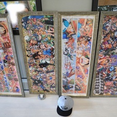 最終値下げ【写真の全てまとめて3000円】ONE PIECE ワンピース ジグソーパズル 完成品　キャラクター専用額入り　特大サイズ　全8個の画像