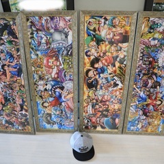最終値下げ【写真の全てまとめて3000円】ONE PIECE ワンピース ジグソーパズル 完成品　キャラクター専用額入り　特大サイズ　全8個の画像