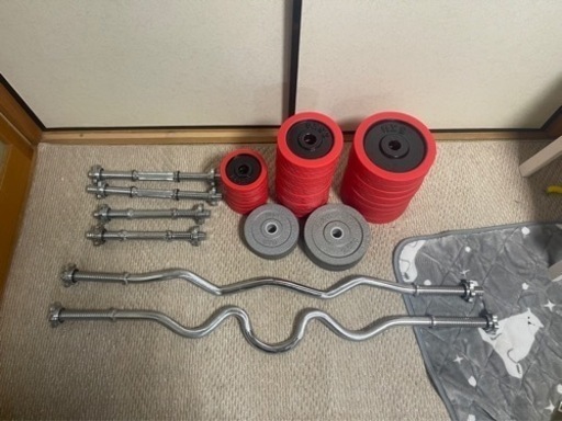 可変式ウェイト、可変式トレーニングベンチ、バー、セット