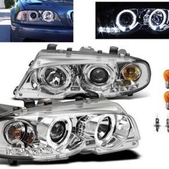 新品　BMW 3シリーズ E46 LEDイカリング ヘッドライト...
