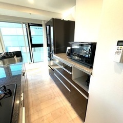 パモウナ　食器棚　人造石　大理石　ハイグレード　カップボードの画像