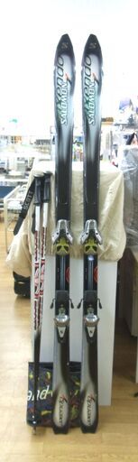 カービングスキー 180㎝ サロモン/SALOMON axendo7 板・ビンディング・ポール・ケース 4点セット ブラック系 スキー